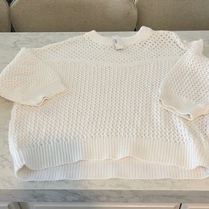 J.Crew short sleeve crochet sweater NWT